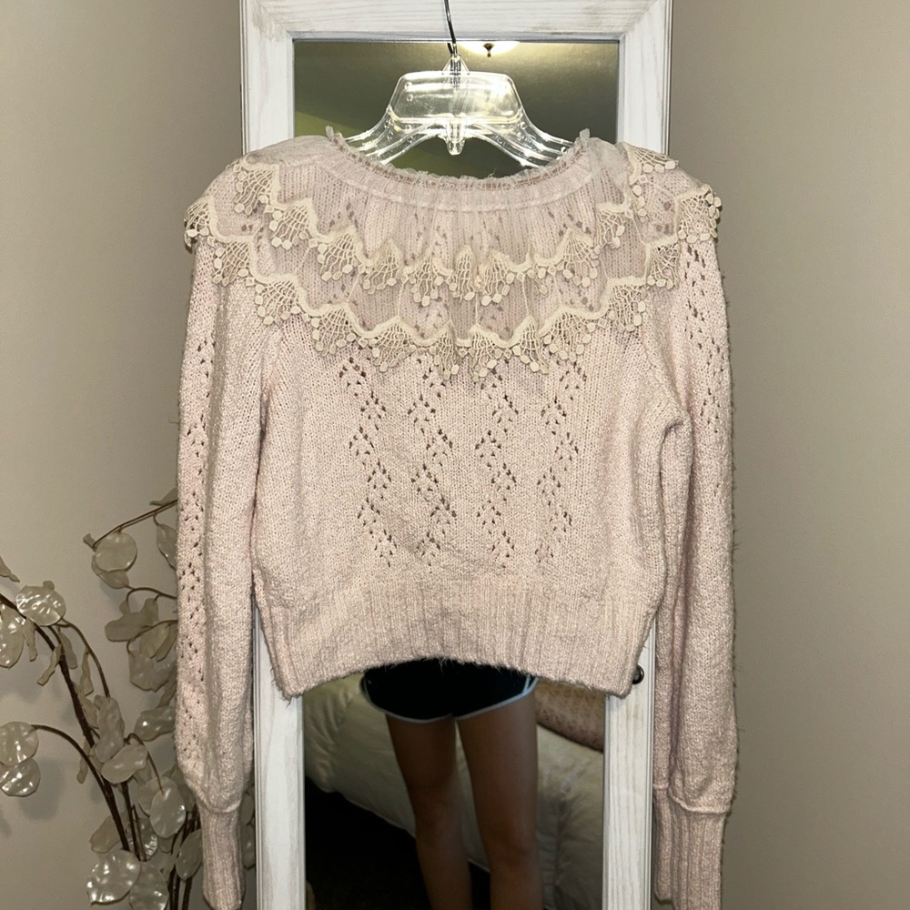 FREE PEOPLE Hold Me Closer Pink Pearl
Sweater - Picture 8 of 8